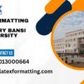 Latex formatting Services Chaudhary Bansi Lal University Bhiwani