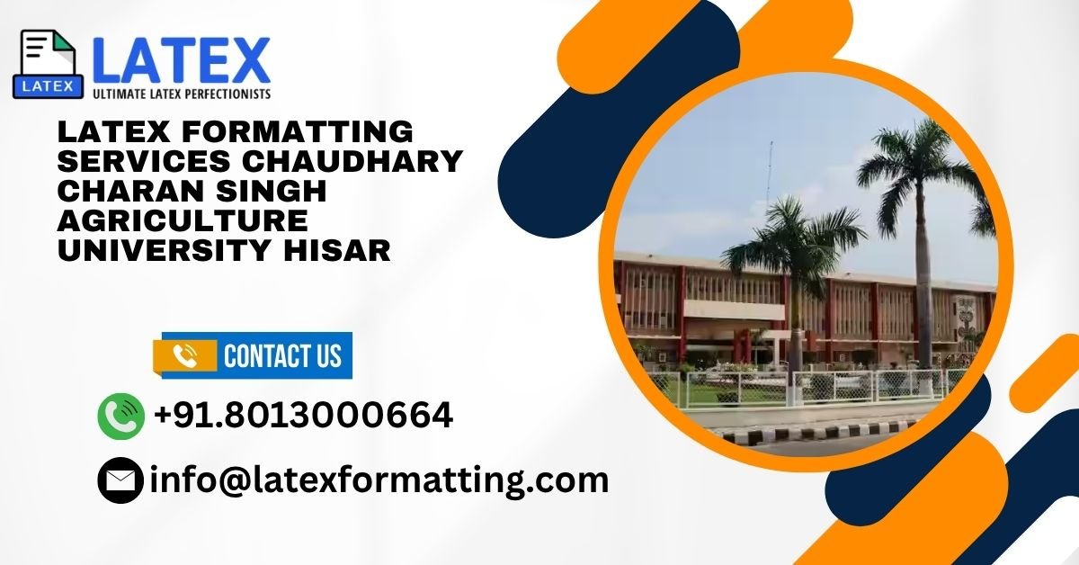 Latex formatting Services CCSHAU Hisar