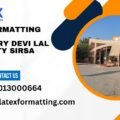 Latex formatting Services Chaudhary Devi Lal University Sirsa