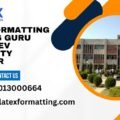 Latex formatting Services Guru Nanak Dev University Amritsar