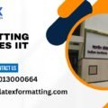 Latex formatting Services IIT Indore