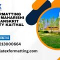 Latex formatting Services Maharishi Valmiki Sanskrit University Kaithal