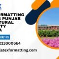 Latex formatting Services Punjab Agricultural University Ludhiana