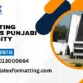 Latex formatting Services Punjabi University Patiala