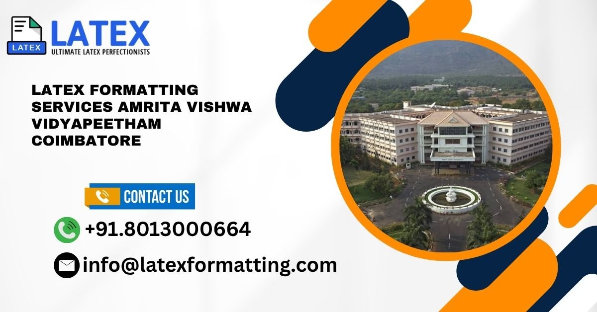 Latex formatting Services Amrita Vishwa Vidyapeetham Coimbatore