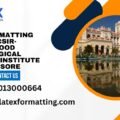 Latex formatting Services CSIR-Central Food Technological Research Institute (CFTRI), Mysore