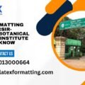 Latex formatting Services CSIR-National Botanical Research Institute (NBRI) Lucknow