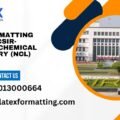 Latex formatting Services CSIR-National Chemical Laboratory (NCL) Pune